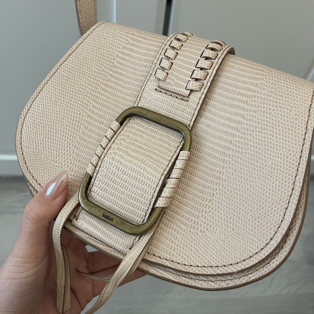 ba&sh Paris Teddy small crossbody in crème